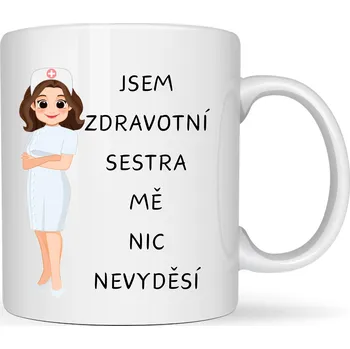 Hrneček - Jsem zdravotní sestra mě nic nevyděsí 330 ml bílá/valentýn