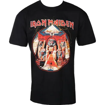 Pánské oblečení Tričko metal pánské Iron Maiden - Powerslave Lightning Circle - ROCK OFF - IMTEE70MB - XXL