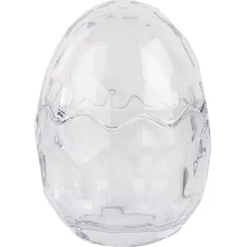 Dóza na potraviny Skleněná dóza s víkem ve tvaru vejce – Ø 9*12 cm