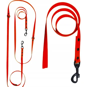 Vodítko pro psa VODÍTKO S NASTAVITELNOU DÉLKOU VODĚODOLNÉ PŘEPÍNACÍ MEDOVÁ PLÁSTEV PVC ODOLNÉ 5M 1.6CM