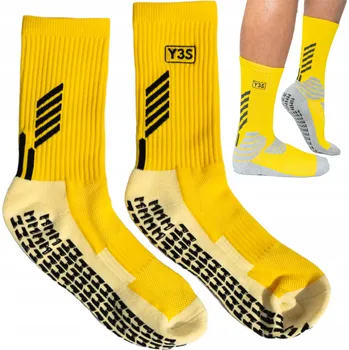 Pánské ponožky PONOŽKY PROTISKLUZOVÉ FOTBALOVÉ žluté tréninkové zápasové 38-41 Y3S