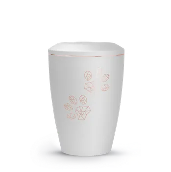 Smuteční dekorace Zvířecí urna Karat Paws - Bílá 2,8l