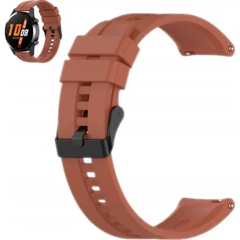 Řemínek na hodinky HNĚDÝ SILIKONOVÝ ŘEMÍNEK 22 MM PRO HODINKY SAMSUNG AMAZFIT GARMIN
