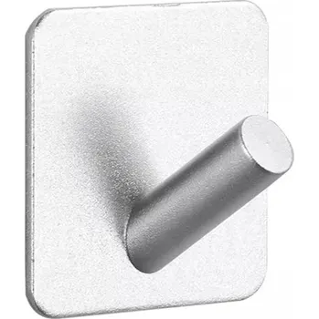 Koupelnový věšák na ručníky, háček, 3M, silný, stříbrný, šikmý, zrnitý