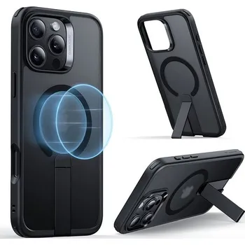 Pouzdro na mobilní telefon ESR Boost Flickstand Case (HaloLock), Compatible with iPhone 16 Pro Max, Frosted Black