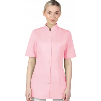 Zdravotnický oděv 46 DÁMSKÝ ZDRAVOTNICKÝ PLÁŠŤ NA ZIP SE STOJÁČKEM KOSMETICKÝ HALENA 141S