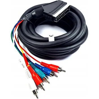 Audio kabel Kabel Euro - 5xRCA / 3RCA RGB + 2RCA audio vstup 5 m