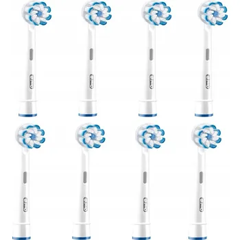 Elektrický zubní kartáček 8x ORIGINÁLNÍ NÁHRADNÍ HLAVICE PRO KARTÁČEK BRAUN ORAL-B SENSI ULTRATHIN