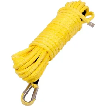 Lany Syntetické lano pro naviják dyneema s očnicí, žluté, 14 mm 30 m