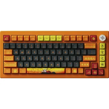 Klávesnice Mechanická klávesnice Akko Naruto Uzumaki 5075B Plus RGB Hot Swap 2.4 Ghz