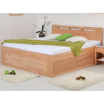 Postel Postel Valencia senior s úložným prostorem Domestav č.191 Materiál: Buk cink, Povrchová úprava: Přírodní provedení, Specifikace: 180x200