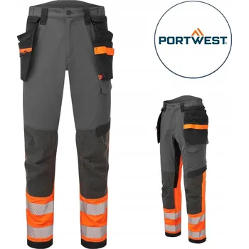 Pracovní obuv Pracovní kalhoty pružné výstražné Portwest EV442 oranžové Vel 33|49