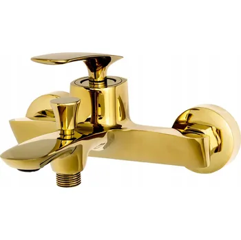 Vodovodní baterie Nástěnná vanová baterie páková Gamma 1 zlatá