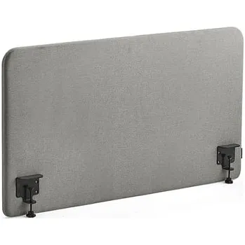 Paraván Stolový paraván ZONE, černé svorky, 1200X650x36 mm, potah Hush, světle šedá