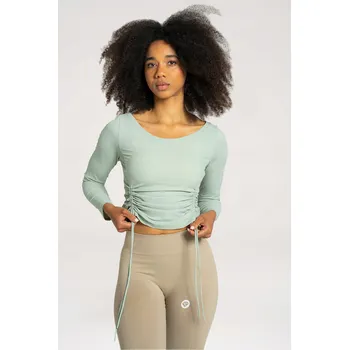 Dámská halenka Gym Glamour Halenka s nastavitelnými dlouhými rukávy S mátová na trénink
