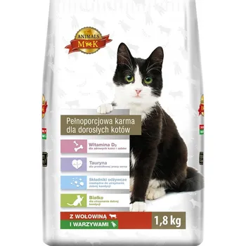 Krmivo pro kočku Suché hovězí krmivo MK Animals 1,8 kg