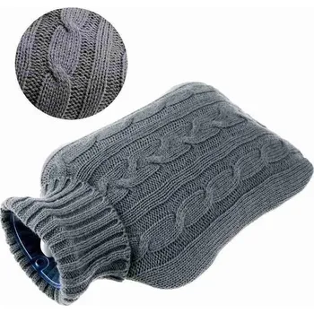 Termofor GUMOVÝ TERMOFOR V PLYŠOVÉM OBALU OHŘÍVAČ NA VODU VE SVETRU VELKÝ 2L