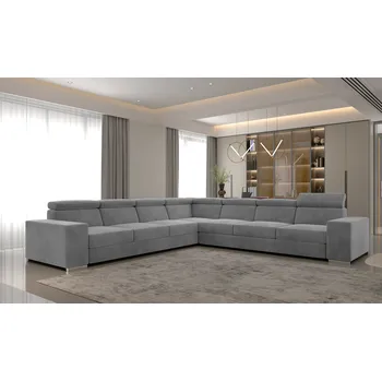 Sedací souprava Rozkládací rohová sedačka BERTA šedá 3-R-3