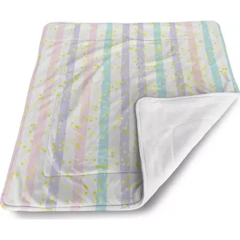 deka Sablio Dětská deka pro miminko Pruhy a tečky štětcem - 80x100 cm