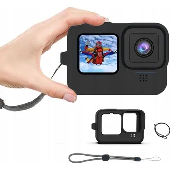 Příslušenství pro čtečku elektronické knihy Sada Silikonové Pouzdro + Šňůrka SHOOT GOPRO 12 11 10 9 Black (XTGP562-BLACK)