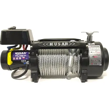 lanový naviják HUSARWINCH Elektrický naviják BST 12000 EN 14492-1, 5,44 t, 24 V, Ocelové lano, Husar Winch