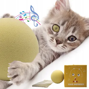 Hračka pro kočku INTERAKTIVNÍ MÍČEK PRO KOČKY ZVUKOVÉ EFEKTY HLASY CVRČKA HRAČKA