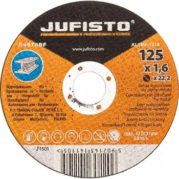 Řezný kotouč Korundový řezný kotouč na ocel 125 x 1,6 x 22,2 mm