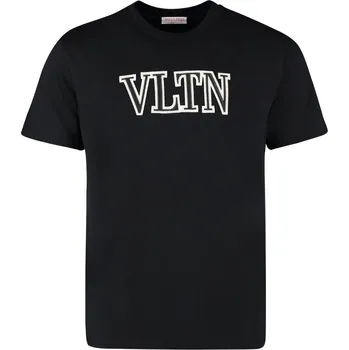 Pánské tričko VALENTINO Embroidered Logo Black tričko XL Černá