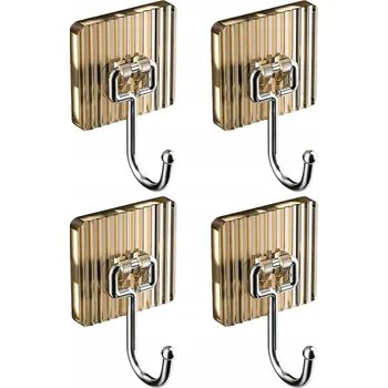 Věšák 4X VĚŠÁK HÁČEK NA ZEĎ DO KOUPELNY SAMOLEPICÍ AKRYLOVÝ 6CM