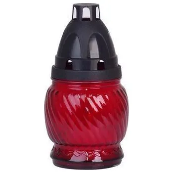 Smuteční dekorace 20 ks Kahanec Grave, červené sklo, 6-8 h, 25 g, výška 13 cm, na hrob