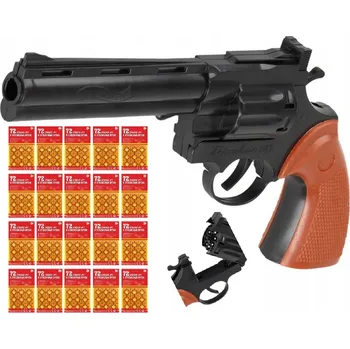 REVOLVEROVÁ PISTOLE NA SLEPÉ NÁBOJE, ZVUKOVÁ ZÁPALKA + NÁBOJE ZÁPALKA 1440 VÝSTŘELY