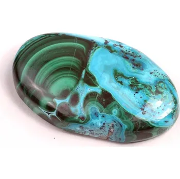 Přírodní kámen Kabošon Malachite Chrysocolla č.3847 (36x22x7mm)
