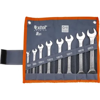 Ruční nářadí EXTOL Klíče ploché, sada 8ks, 6-22 mm