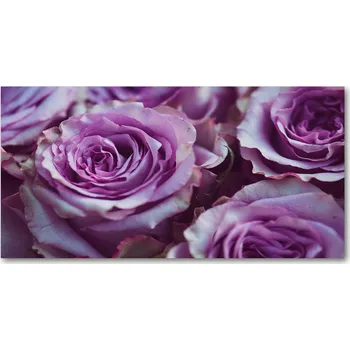 Obraz Kuchyňský panel Fialové růže 120x60 cm + LEPIDLO