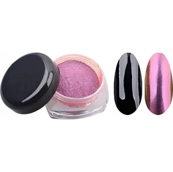 Prášek na nehty s efektem zrcadlového chromu Mirror Č. 2 + Aplikátor Pink