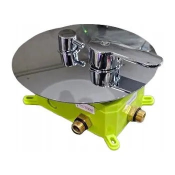 Vodovodní baterie Jednopáková nástěnná vanová a sprchová baterie KFA Armatura HEXA, stříbrná