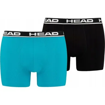 Boxerky BOXERKY HEAD BASIC BOXER 2P BLUE/BLACK COMBO M
