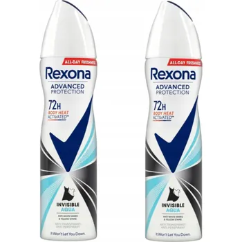 REXONA ADVANCED PROTECTION INVISIBLE AQUA DEODORANT DÁMSKÝ SPREJ 150 ML X2