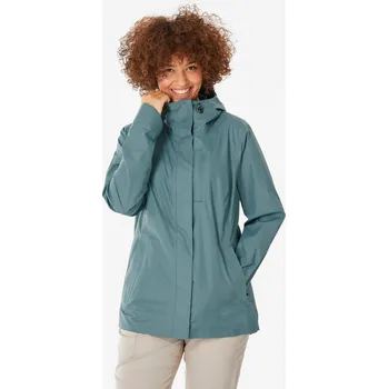 QUECHUA Dámská turistická nepromokavá bunda NH 500 2XL ZELENÁ