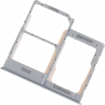 Náhradní kryt pro mobilní telefon Držák šuplíku SIM karty SD pro Samsung A40 A405 Dual SIM bílý