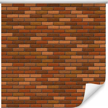 Tapeta Tapeta do obýváku Hnědé staré CIHLY Vzhled zdiva 3D