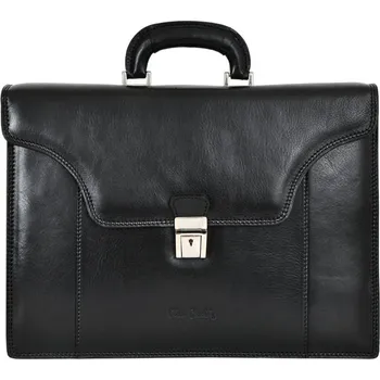Pánská aktovka Pierre Cardin Kožená aktovka Salvador černá