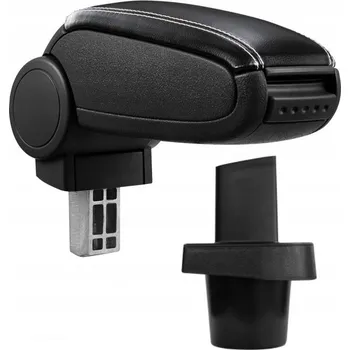 Loketní opěrka PROTEC Loketní opěrka Toyota Yaris syntetická kůže černá, bílé prošití 2005