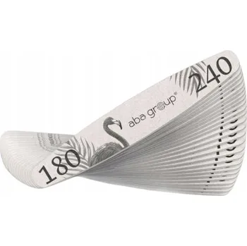 Pilníky na nehty Aba Group Slim Plameňák elipsa 180/240, 25 ks