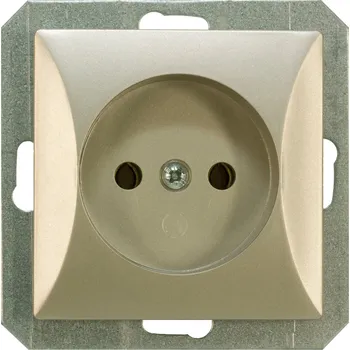 Elektrická zásuvka Timex-Elektro stříbrná nástěnná Elektrická Zásuvka