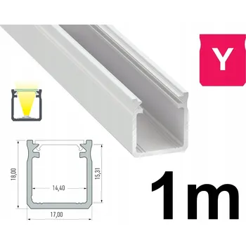 LED páska VYSOKÝ ALU LED profil 18mm TYP Y BÍLÝ 1M