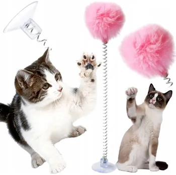 Hračka pro kočku Pro kočky míč HRAČKA DOGSY PRO KOČKY PŘÍSAVKOU 24CM