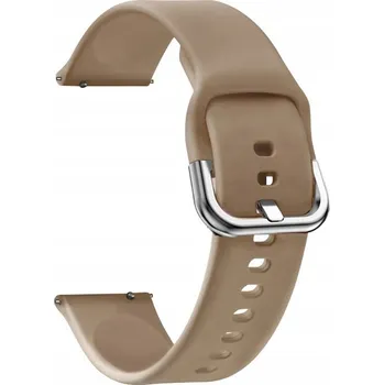 Řemínek na hodinky Béžový silikonový řemínek pro chytré hodinky Huawei Watch GT2 42mm, stříbrná spona