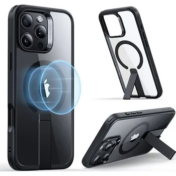 Pouzdro na mobilní telefon ESR Boost Flickstand Case (HaloLock), Compatible with iPhone 16 Pro, Clear Black