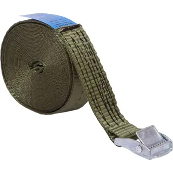 Železářství Vázací-technika.cz Rychloupínací popruh KHAKI 0,4 t 25 mm , 3 m